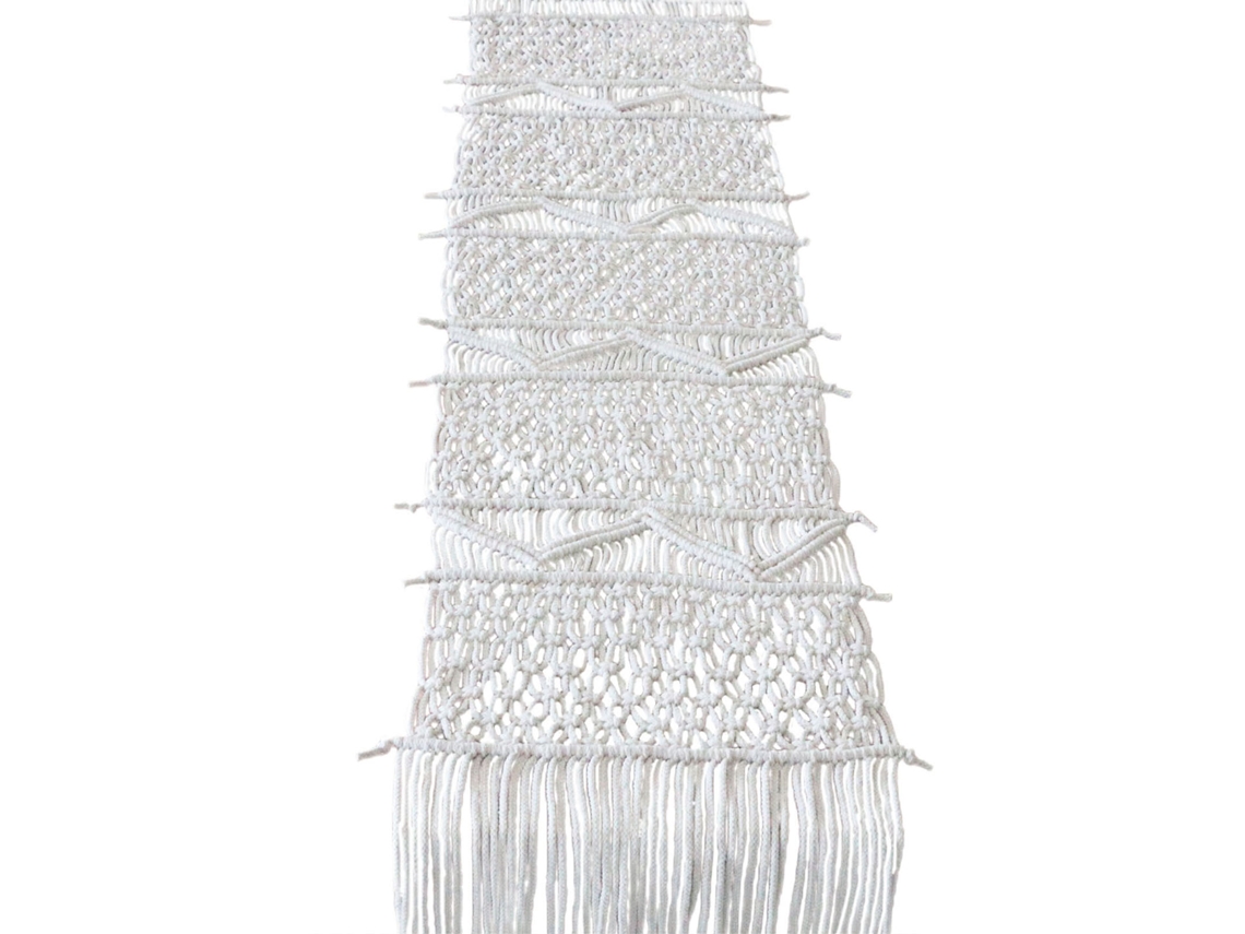 Rollo de mesa de macramé estilo bohemio tejido a mano 32x20