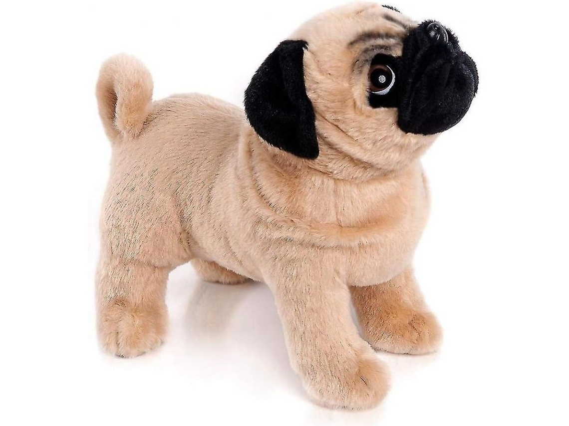 Peluche De Carlino Marrón De 31,75 Cm (12,5 Pulgadas) - Regalo Para Niños, Navidad, Cumpleaños, Fiestas, Amigos