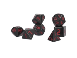 Juego De 7 Dados Poliédricos Acrílicos Para Juegos De Mesa Dd, Color Rojo.