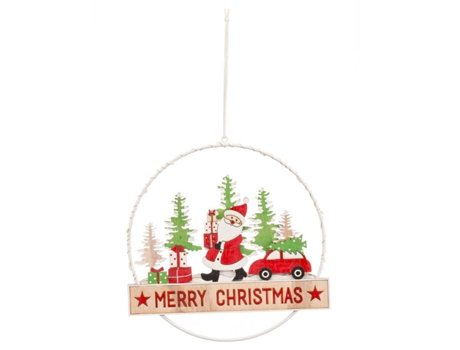Adorno de Navidad BIGBUY CHRISTMAS Madera Multicolor (20x1.7X20.5cm)