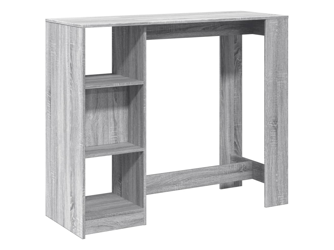 Mesa de bar con estantes, derivados de madera gris, Sonoma MAISON EXCLUSIVE (51x50x103,5 cm)