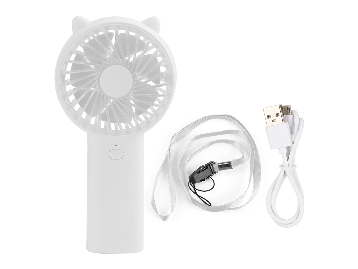 Ventilador silencioso portátil recargable por USB - Blanco