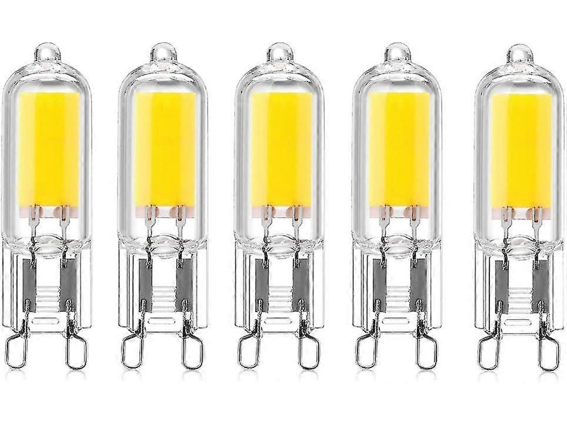 Omni-5 Pack Bombillas Led G9 Cob 2w 220v 200lúmenes Equivalente 10-20w Halógeno Luz Blanca Cálida 3000k Para Lámparas