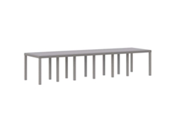 Mesa de jardín de mimbre gris claro 350x100x74 cm MAISON EXCLUSIVE