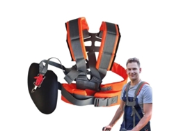 RNEMITERY Arnés para desbrozadora STIHL Husqvarna ECHO, arnés de doble hombro con cinturón ajustable y hombreras acolchadas, correa de hombro universal con amor