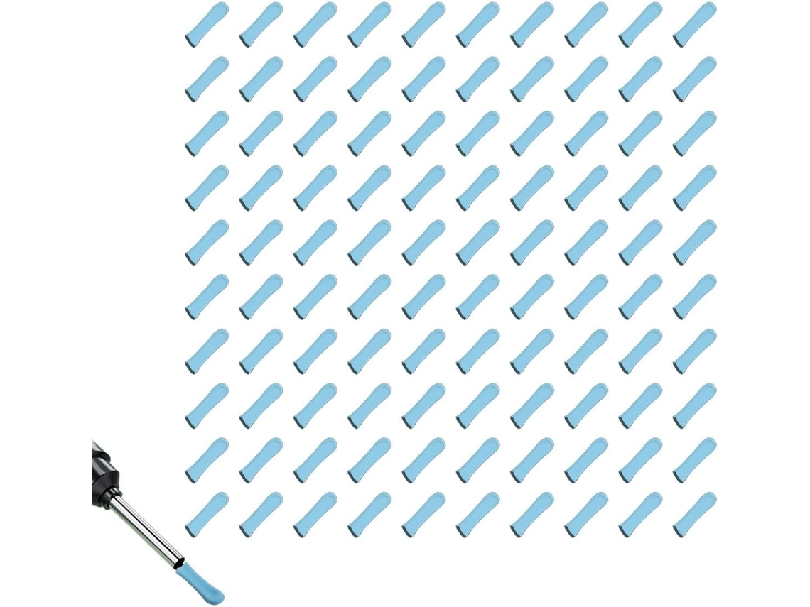 100 Puntas De Repuesto De Silicona Suave Azul Para La Extracción De Cerumen Con Otoscopio - Universal