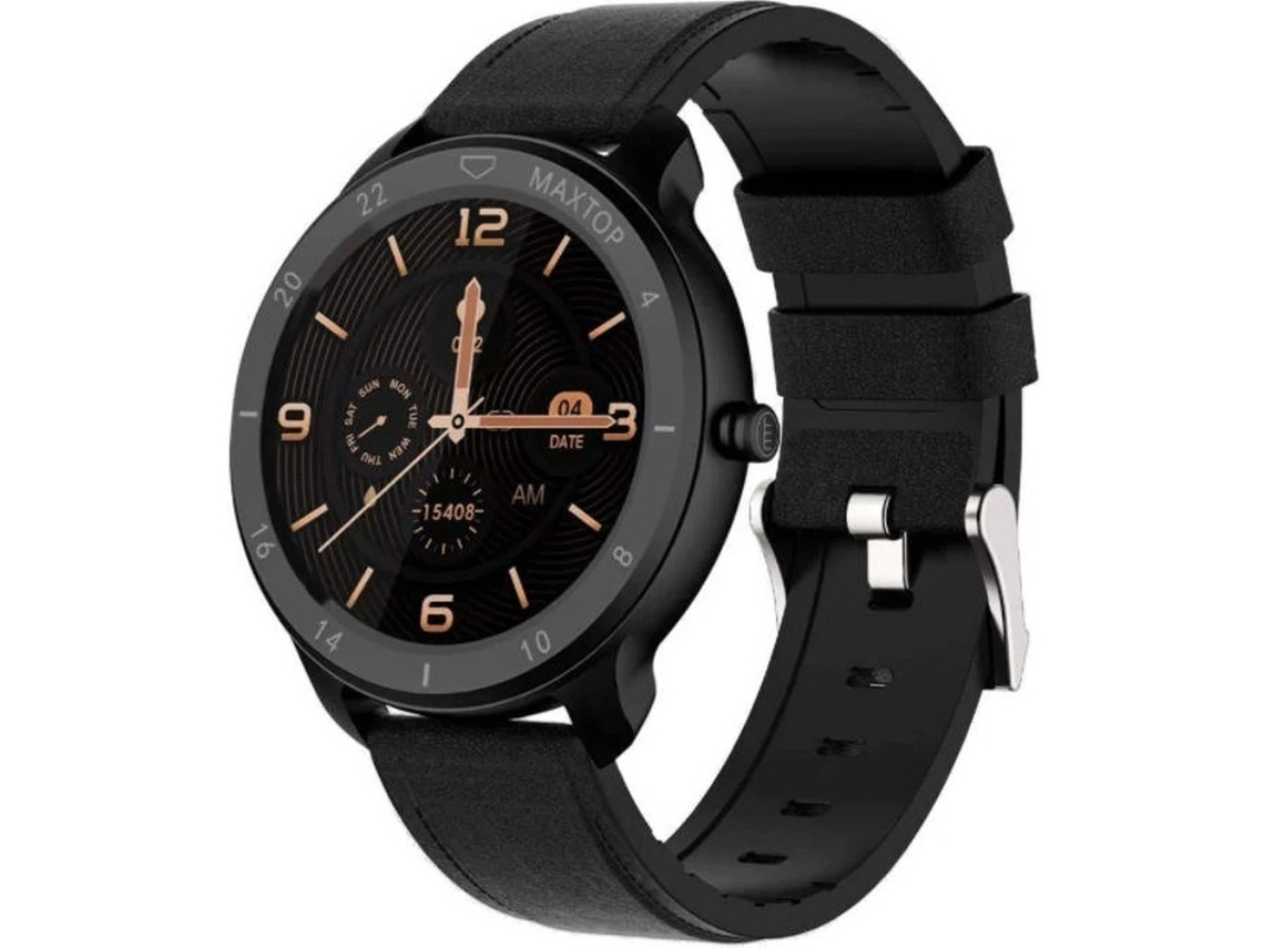 Reloj inteligente Yizhood con Bluetooth, Android, resistente al agua, para iPhone, monitor de actividad física, frecuencia cardíaca y sueño (negro)