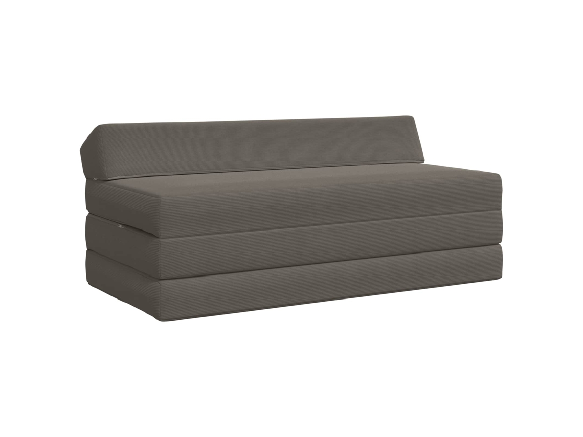 Sofá Cama Plegable Gris Claro 120 X 60 X 49 Cm Tela