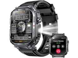 Reloj inteligente para hombre, resistente al agua, con iluminación destacada, profundidad de 3 atm, brújula inteligente Bestvite