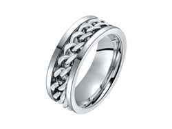 Anillo De Acero Inoxidable Flor De Boda Joyería Elegante 925 Talla 9 Plata 8mm