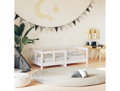 Estructura De Cama Para Niños VIDAXL Blanco Madera (70x140 cm)