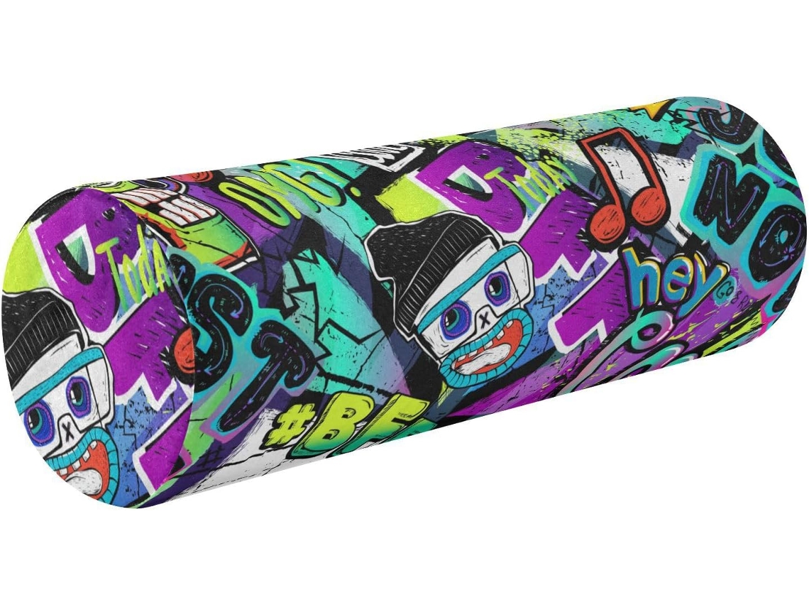 Almohada Funda Cilíndrica Decorativa (poliéster) (espuma Viscoelástica). Soporte Fácil Limpiar.
