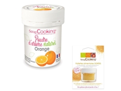 Aroma alimentario natural en polvo 15 g Naranja + Brillo dorado comestible