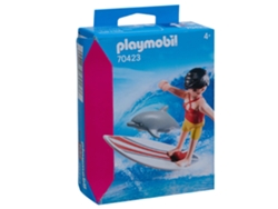 70423 Especial Plus Surfista Con Tabla De Surf Y Delfín Playmobil