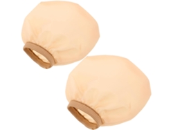 Juego De 2 Pantallas De Lámpara De Tela Beige Suave