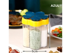 Juego De Utensilios De Cocina (azul), Caja Para Condimentos, Botellas De Plástico Para Aderezos, Ideal Para Acampar Al Aire Libre.