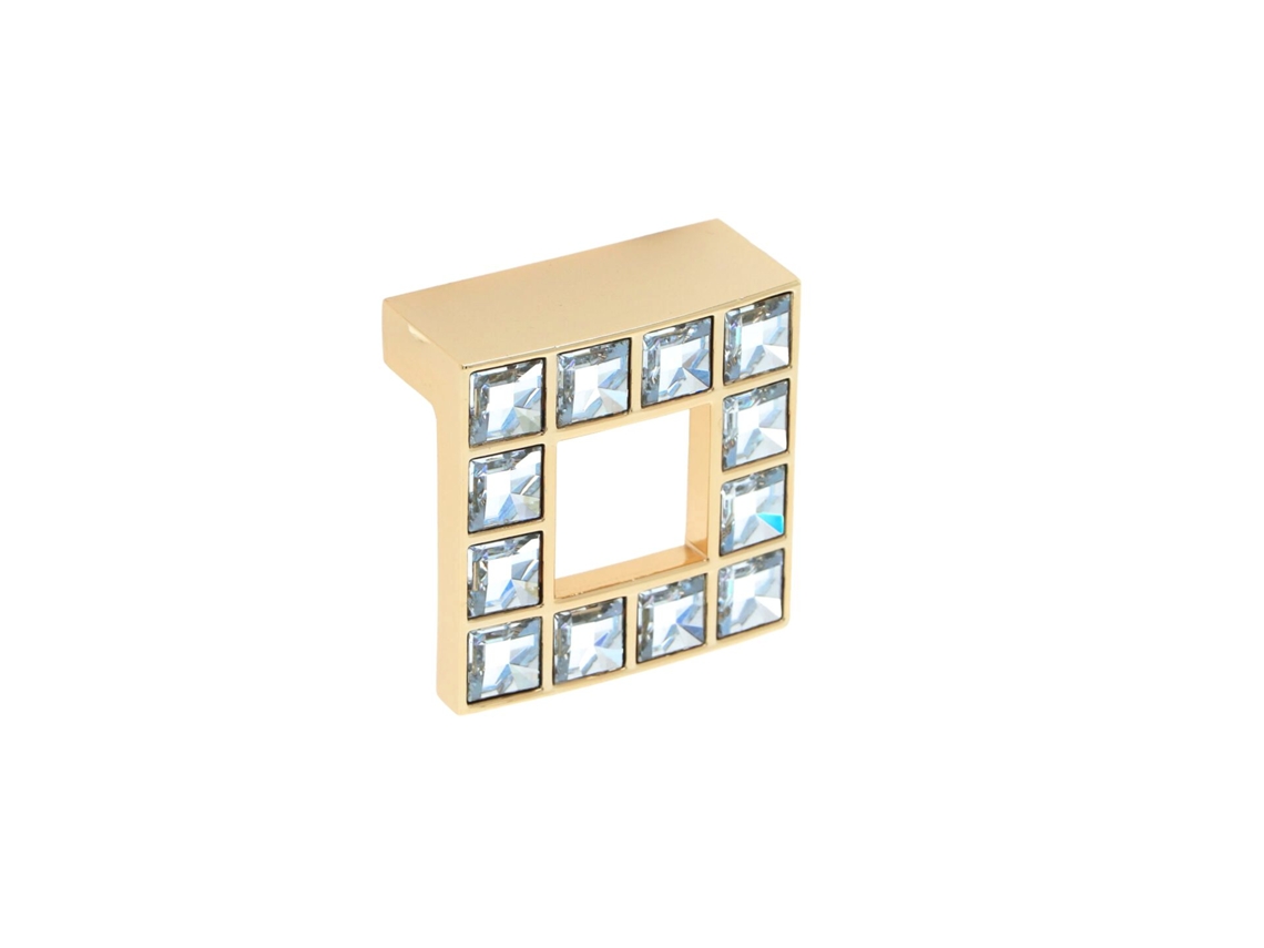 Juego de 25 tiradores para muebles HARDWAREXCHANGE de zamac y cristal con una distancia entre centros de 32 mm.