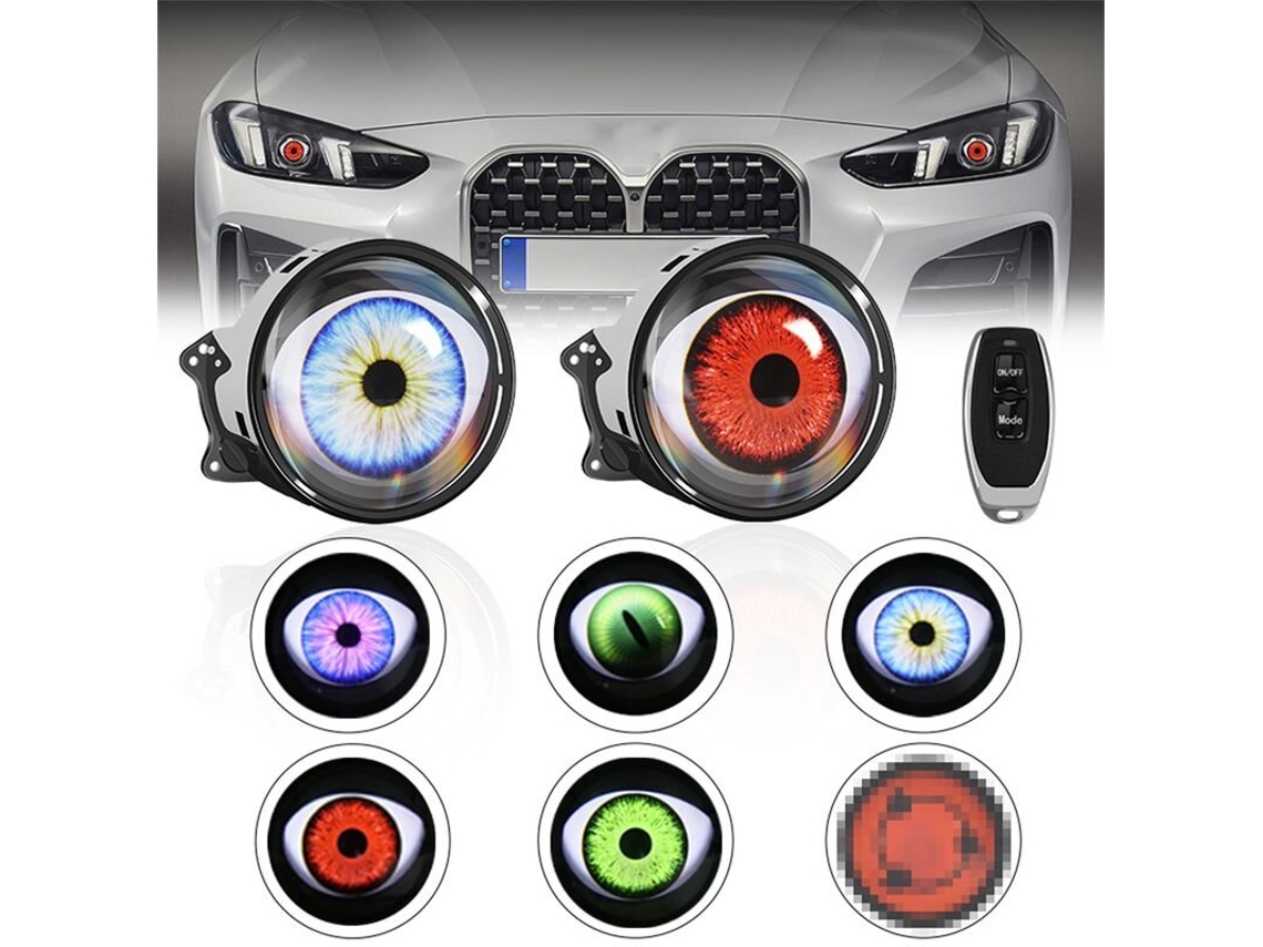 Faro Led A Con Diseño De Ojo De Diablo Dinámico Dual, Múltiples Modos Para Automóviles, Motocicletas, Universal.