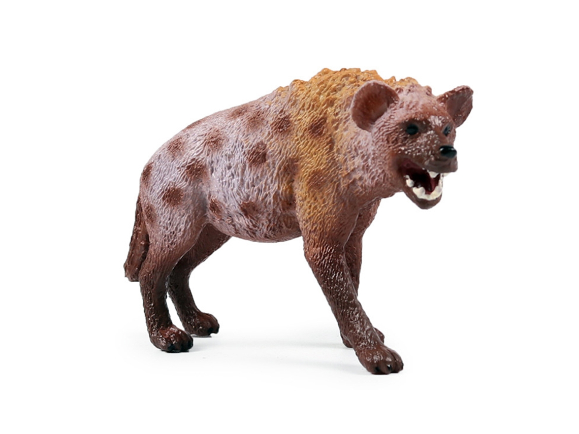 Figura de hiena de PVC, adorno de animal simulado, Salvajes Coleccionable, Juguete Modelo Para niños