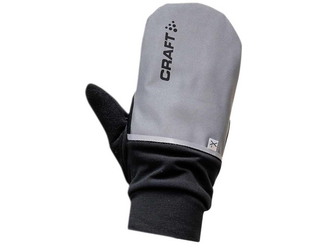 Guantes para Hombre CRAFT Mitenes Hybrid Weather Negro para Ciclismo (L)