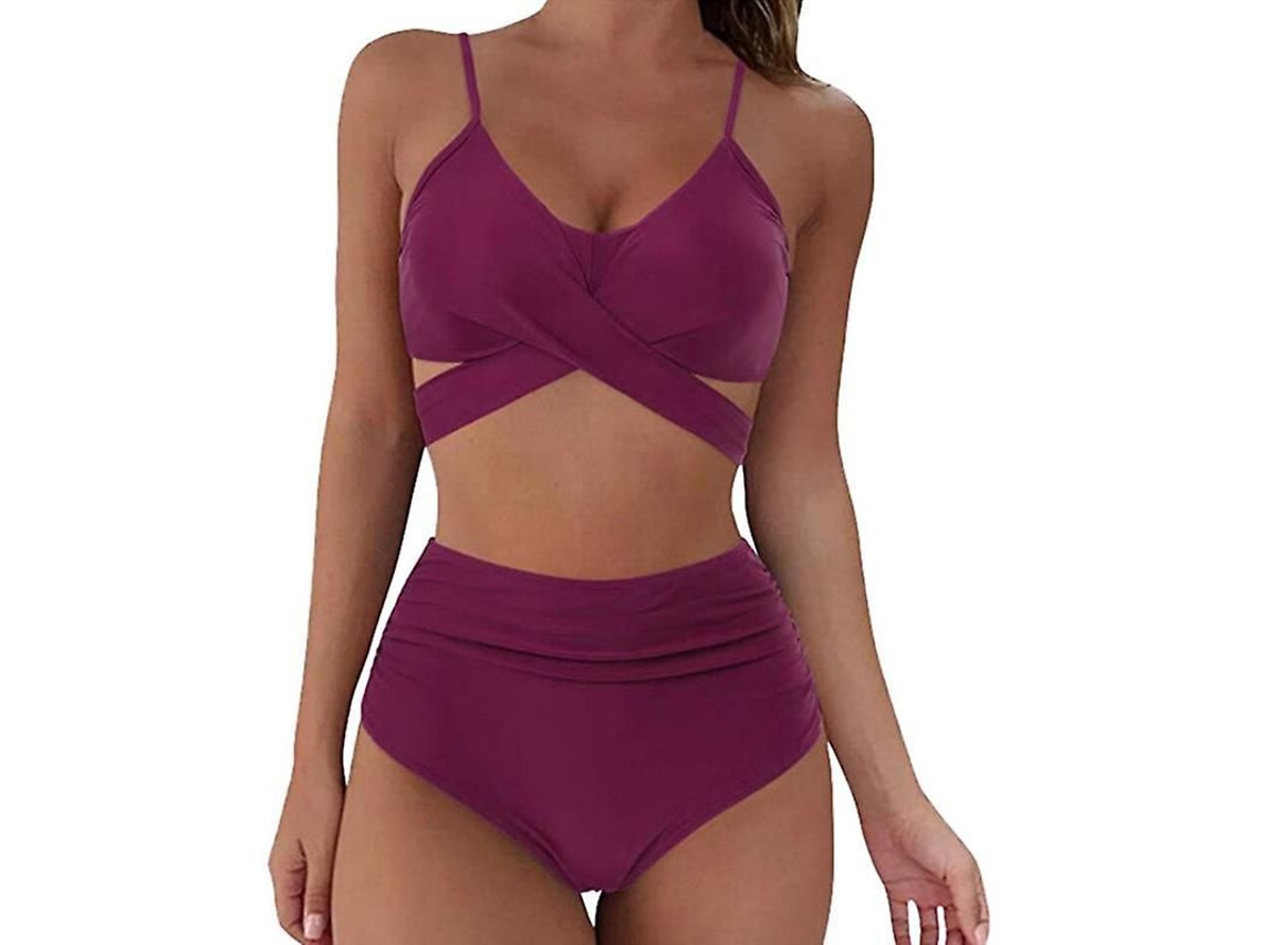 2026-traje De Baño Mujer Bikini Verano Estampado Floral Push Up Dos Piezas Talla Normal Polyester