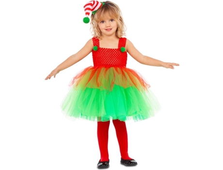 Disfraz de Niña DISFRAZZES Elfa Con Tutú (Talla: 3 a 4 años)