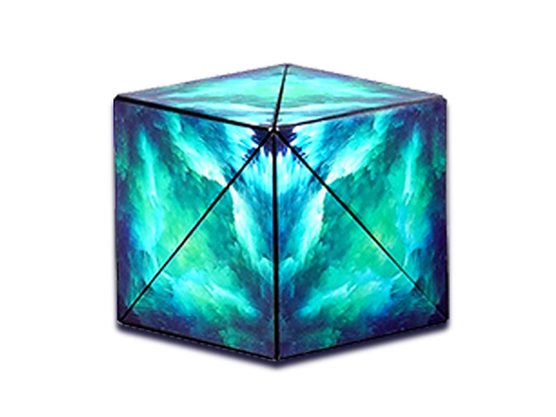 Cubo Transformable 3d, Caja De Rompecabezas Educativo Para Aliviar El Estrés En Niños Y Adultos - Verde