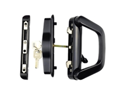 Mando Reemplazo Para Puertas Deslizantes Con Espaciado De Agujeros Para Cerraduras De Mortise Negro