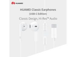 Auriculares Huawei Cm33 Usb-c Con Audio De Alta Resolución, Control Remoto De 3 Botones Y Reducción De Ruido.