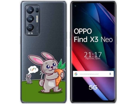 Carcasa Oppo Find X3 Neo TUMUNDOSMARTPHONE Conejo