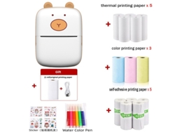 Mini Impressora de Bolso A8A Hd Impressora Térmica Sem Tinta GERTIZ