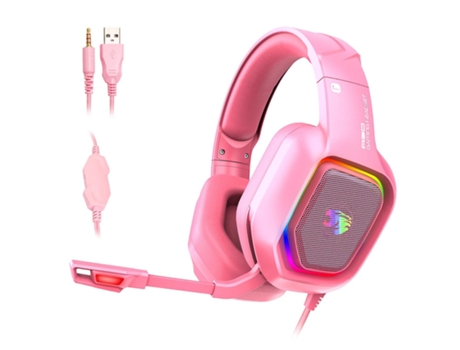 Chronus A30 Auriculares para juegos para Ps4 Ps5 Xbox One Pc Auriculares con cable con micrófono Cancelación de ruido Luz Rgb BISBISOUS