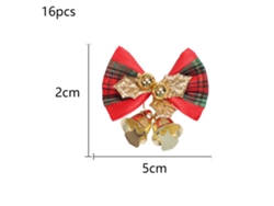 16 lazos navideños con campanas, mini lazos para árboles y adornos de regalo NEVEANCE