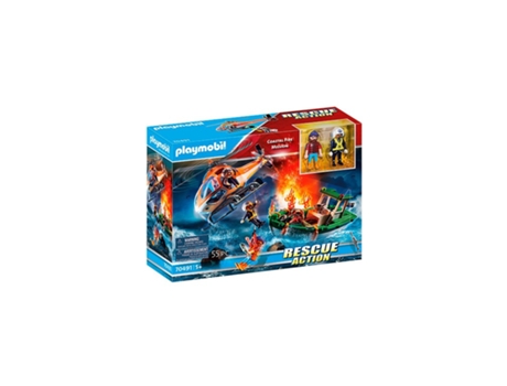 PLAYMOBIL Rescate Incendio Barco 70491