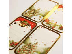 16 Pegatinas GLOBAL GIFT de Navidad - Abeto clásico