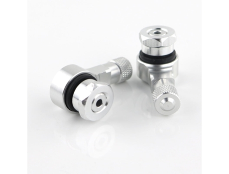 Vástagos de válvula de neumático sin cámara de rueda cnc de motocicleta[Plata]