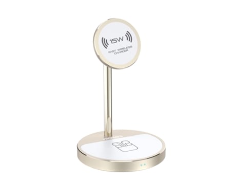 Cargador Inalámbrico PROMATE Aurabase-PD20 3 en 1 MagSafe 15W Blanco