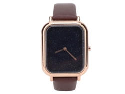 Reloj De Cuarzo Para Parejas, Estilo Sencillo, Esfera Cuadrada, Resistente Al Agua, Correa De Piel De Microfibra.