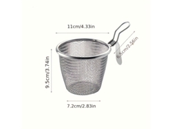 Una Cesta Escurridora Grande De Acero Inoxidable Para Ollas Y Sartenes. Ideal Para Retirar Ingredientes, Destaca Por Su Versatilidad, Durabi