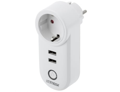 Enchufe Inteligente 16A 3680W Wifi Blanco Con Dos Puertos Usb Compatible Con Google Home, Alexa E Ifttt BEMATIK