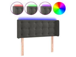 Maison Exclusive - Cabecero Con Led De Terciopelo Gris Oscuro 83x16x78/88 Cm
