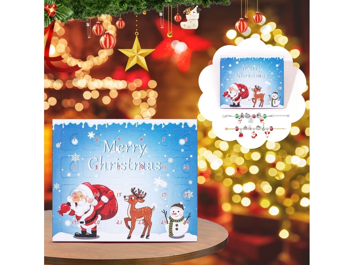 Set de regalo que incluye un calendario de adviento navideño de 24 días, ergonómico, para uso diario STELASPLEN