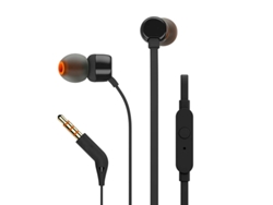 (negro) Auriculares Inalámbricos, Intraaurales Estéreo De Graves De 3,5 Mm, Con Controles En Línea Y Micrófono.