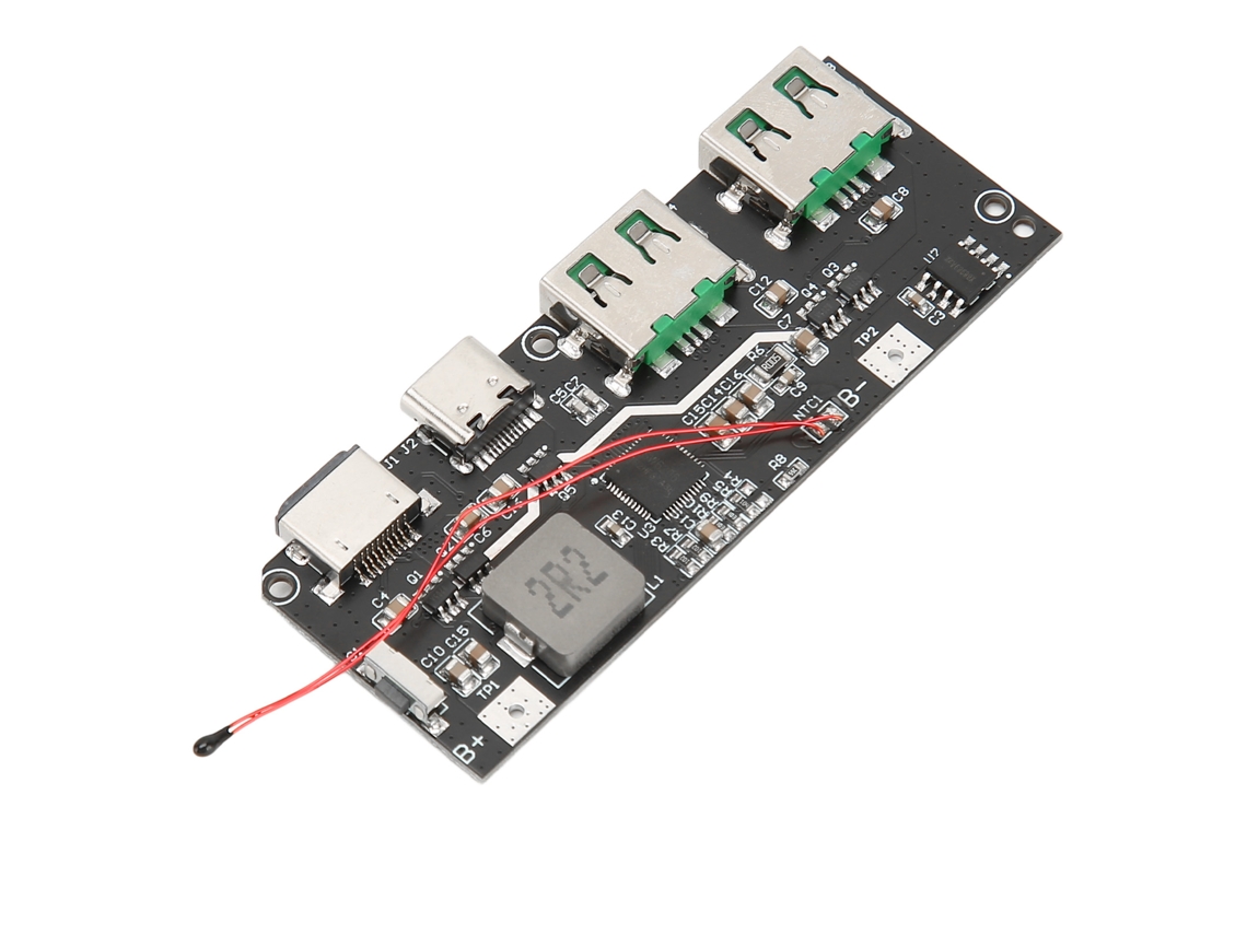 Módulo de carga rápida USB Micro Tipo C de 5 puertos 2026as, placa de carga rápida de 4,5-13,5 V