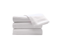 Juego de Sábanas Liso 3 Piezas Cama 135cm Blancas Tacto Extrasuave DESCANSIN
