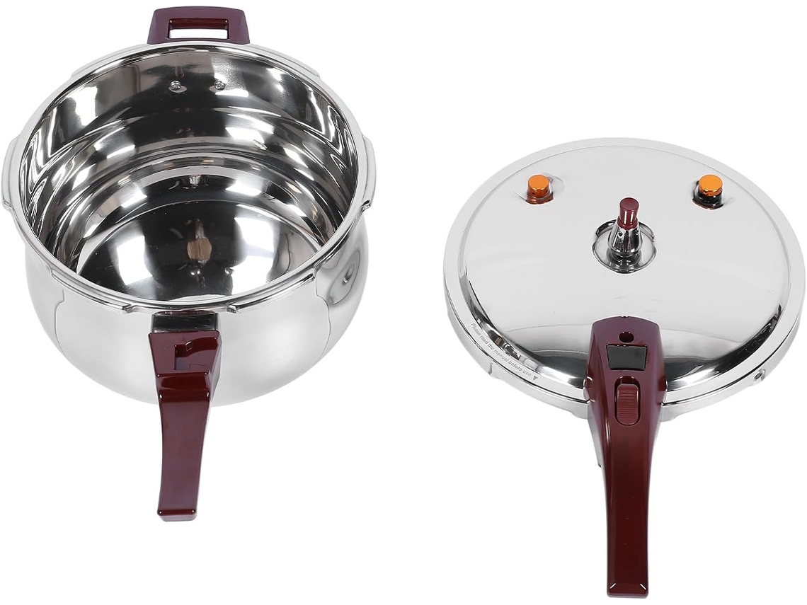Olla a presión de acero inoxidable, 80 kPa, 7 l, apta para Slowmoose