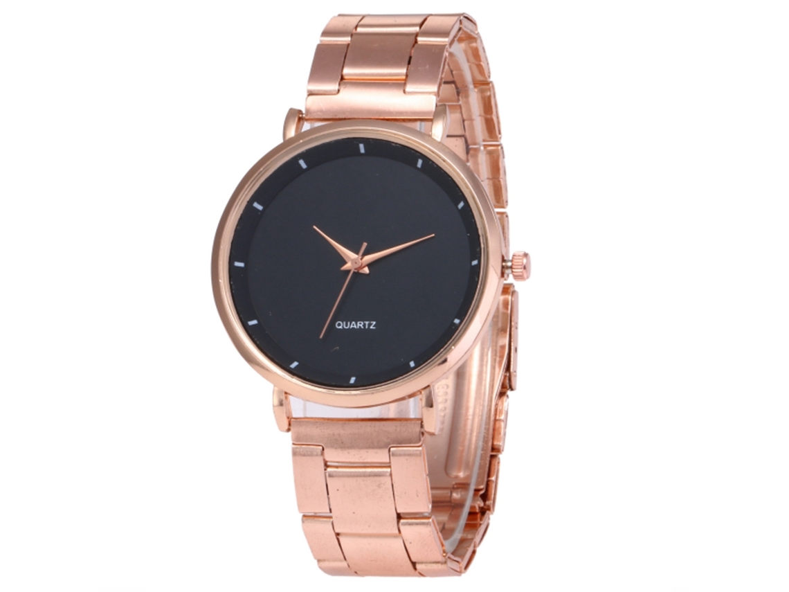 Reloj De Pulsera Analógico De Quartzo Para Mujer Con Correa De Acero Zhoulianfa Clásico (café)