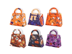 6 Bolsas Reutilizables de Halloween - Tradición de Dulces, Fantasmas y Calabazas NEVEANCE