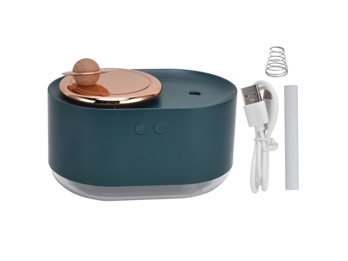 Humidificador planetario giratorio 2 en 1 con USB, carga inalámbrica, silencioso, pulverizador doméstico de 1200 mAh