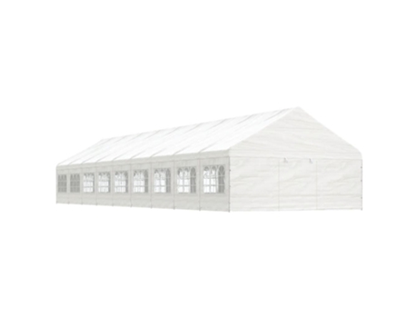 Cenador con techo polietileno blanco 20.07x5.88x3.75 m VIDAXL